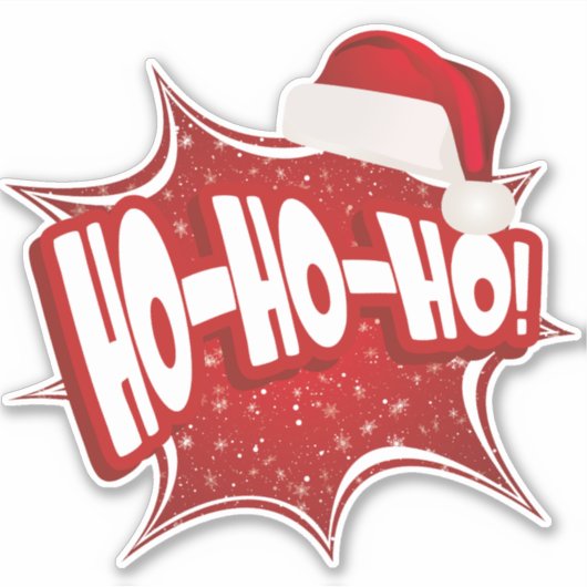 Ho Ho Ho | Kerst Pet Modern Sticker (Voorkant)