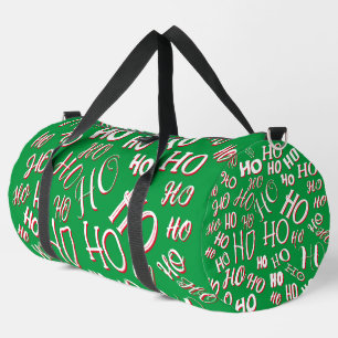 HO HO HO Kerst tekst patroon wit groen rood Plunjezak