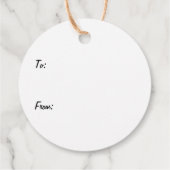 Ho Ho Ho kerstboom - Label met cadeaus (Achterkant)