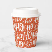 Ho Ho Ho Kerstfeestdag Chic Modern Koffie Papieren Bekers (Voorkant)
