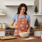 Ho Ho Ho Kerstfeestdag Chic Modern Typografie Schort