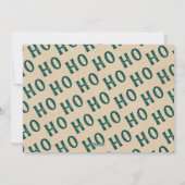 HO HO HO | kerstfeestdag met Rustic Kraft Feestdagenkaart (Achterkant)