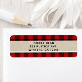 HO HO HO Kerstfeestdag Red Buffalo Pset Kraft Etiket (Insitu)