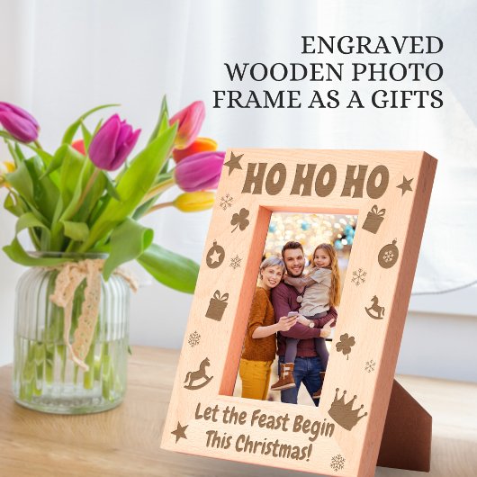 HO HO HO Kerstgroeten Gepersonaliseerd geschenk Gegraveerde Lijstjes