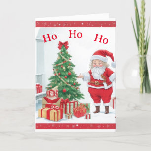 Ho Ho Ho Kerstkaart Feestdagen Kaart