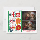 Ho Ho Ho Kerstkaarten | Foto Vakantie Feestdagenkaart (Voorkant)