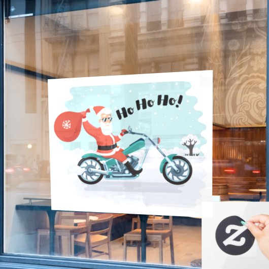 Ho Ho Ho Kerstkerstkerstkerstman Raamsticker (Cafe Raam)