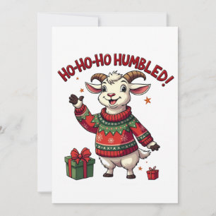 Ho Ho Ho Kerstman Hoed Kerstmis Kerstgeit Kaart