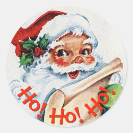 Ho! Ho! Ho! Kerstman Kerstmis Ronde Sticker