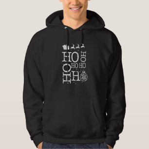 Ho ho Ho Kerstman Ornament Kerst Pyjama Hoodie