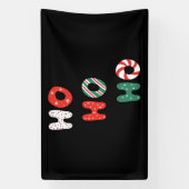 Ho Ho Ho Kerstmis 2,5x4 Vinylbanner Spandoek (Verticaal)
