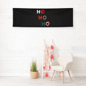 Ho Ho Ho Kerstmis 2.5x8 Vinyl Banner (Insitu)