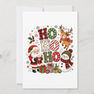 Ho Ho Ho Kerstmis Notitiekaartje