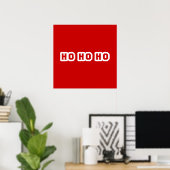 Ho Ho Ho Kerstmis Poster (Thuiskantoor)