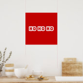 Ho Ho Ho Kerstmis Poster (Keuken)
