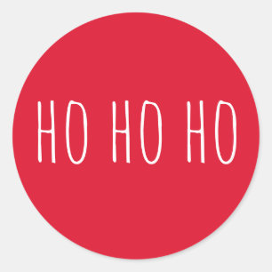 Ho Ho Ho Kerstmis Rode Gezellige Vakantie Sinter Ronde Sticker
