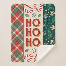 Ho Ho Ho Kerstmis Sherpa Deken