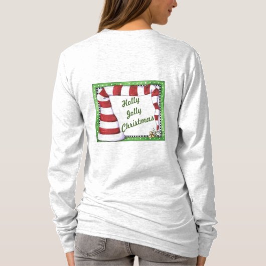 HO HO HO Kerstmis Shirt (Achterkant)