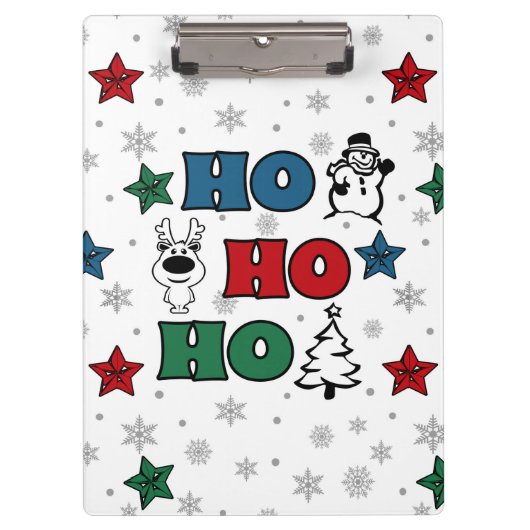 Ho-Ho-Ho-Kerstontwerp Klembord (Voorkant)