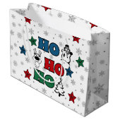 Ho-Ho-Ho-Kerstontwerp Large Cadeautasje (Achterkant Gekanteld)