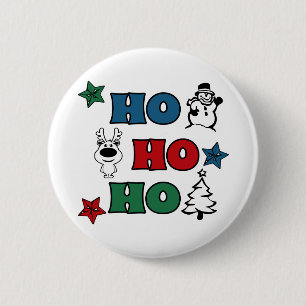 Ho-Ho-Ho-Kerstontwerp Ronde Button 5,7 Cm