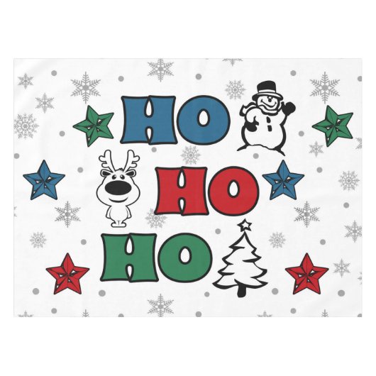Ho-Ho-Ho-Kerstontwerp Tafelkleed (Voorkant (Horizontaal))