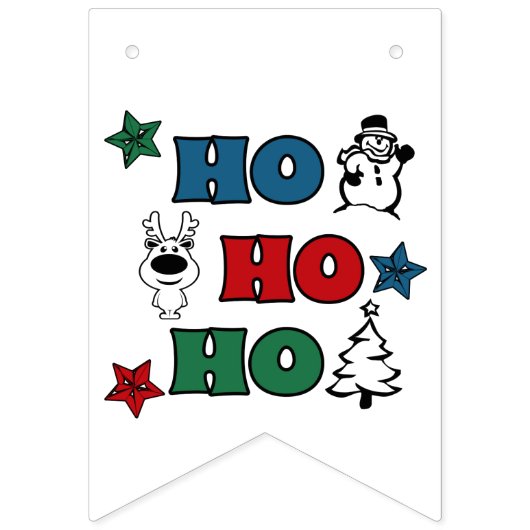 Ho-Ho-Ho-Kerstontwerp Vlaggetjes (Eerste vlag)