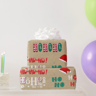Ho Ho Ho  kerstpatroon Cadeaupapier