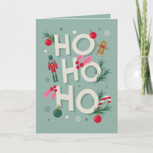 Ho Ho Ho Kerstvreugde Feestdagen Kaart