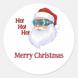 HO! HO! HO! Merry Christmas  Ronde Sticker