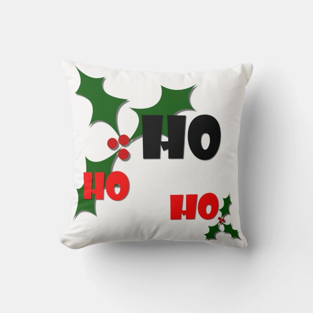 Ho Ho Ho Mistletoe Pillow Kussen (Voorkant)