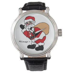 Ho Ho Ho montre de bracelet en cuir de Père Noël