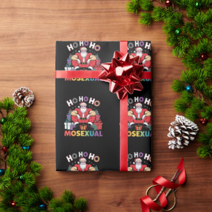Ho Ho Ho Moseksueel Gay Kerstman LGBT Gay Pride Ke Cadeaupapier