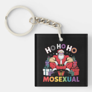 Ho Ho Ho Moseksueel Gay Kerstman LGBT Gay Pride Ke Sleutelhanger