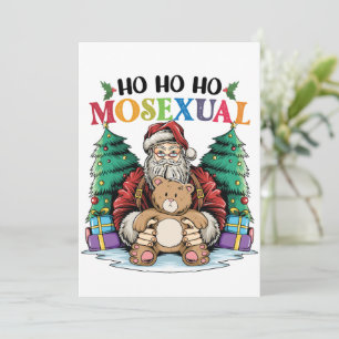Ho Ho Ho Moseksueel Gay Kerstman LGBTQ Gay Kerstmi Kaart
