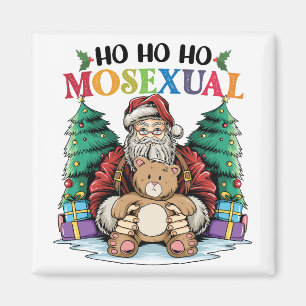 Ho Ho Ho Moseksueel Gay Kerstman LGBTQ Gay Kerstmi Magneet