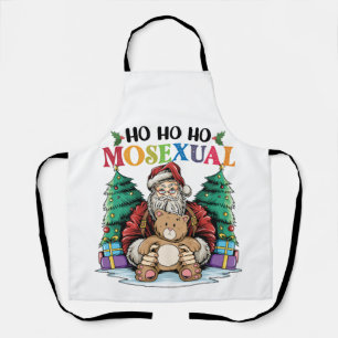 Ho Ho Ho Moseksueel Gay Kerstman LGBTQ Gay Kerstmi Schort