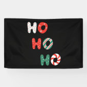 Ho Ho Ho Noël 2.5x4 Bannière en vinyle (Horizontal)