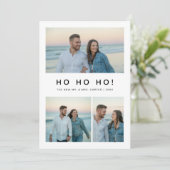 Ho Ho Ho Nouveau Carte photo de plage de Noël (Debout devant)