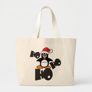 Ho Ho Ho PENGUIN Grote Tote Bag