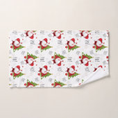 Ho Ho Ho, Père Noël et les arbres de Noël Ensemble (Serviette à main)