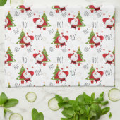 Ho Ho Ho Père Noël et les arbres de Noël Serviette (Plié)