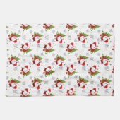 Ho Ho Ho Père Noël et les arbres de Noël Serviette (Horizontal)