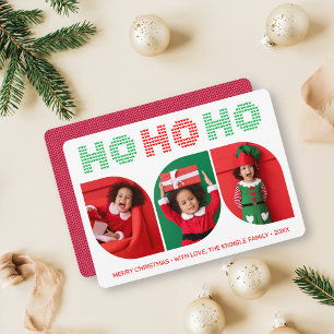 Ho Ho Ho Photo Christmas Wenskaart Kaart