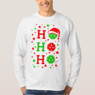Ho, Ho, Ho Pickleball Kerstmis T-shirt