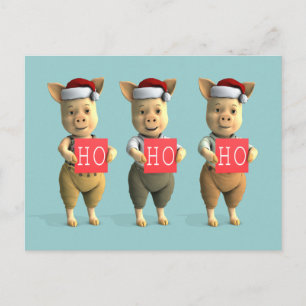 Ho Ho Ho Piglets Briefkaart