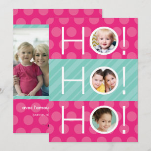 Ho Ho Ho ! Quatre carte de photo de vacances