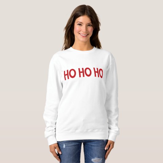 Ho Ho Ho Red Kerstshirt Trui (Voorkant volledig)