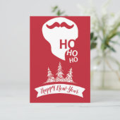 Ho Ho Ho | Red Xmas Modern Fun-kerstkaart (Staand voorkant)