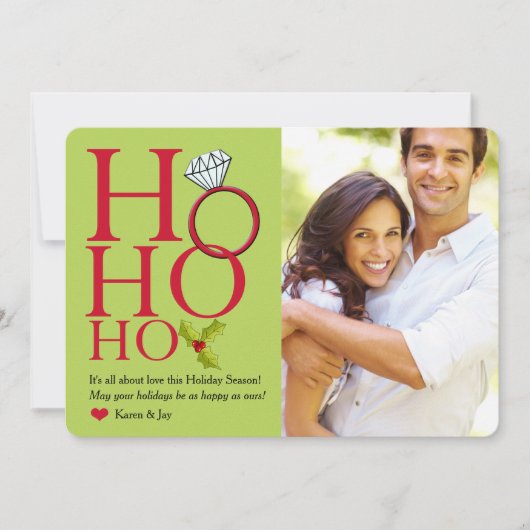 Ho Ho Ho Ring Carte photo de vacances (Devant)